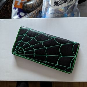 FREE ADD ON - Sourpuss Spiderweb bifold wallet 💚